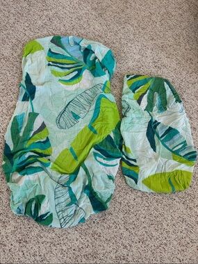 Coco Moon Hawaii crib sheet and diaper changing pad cover